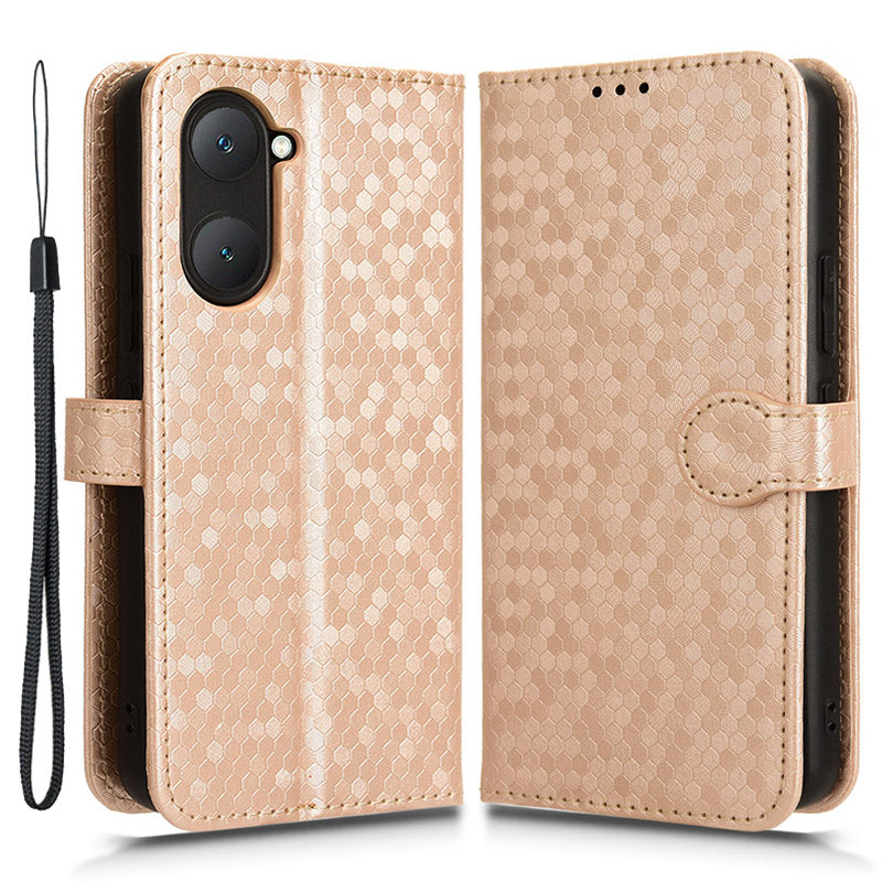 For vivo Y03 Case Dots Imprinted Shockproof Wallet Phone Cover For vivo Y03 Case Dots Imprinted Shockproof Wallet Phone Cover